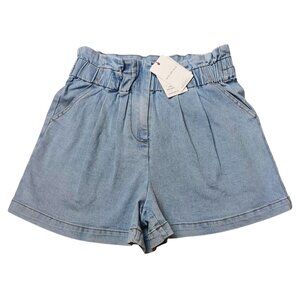 Skies are Blue Denim Paperbag Shorts Size SMALL New NWT